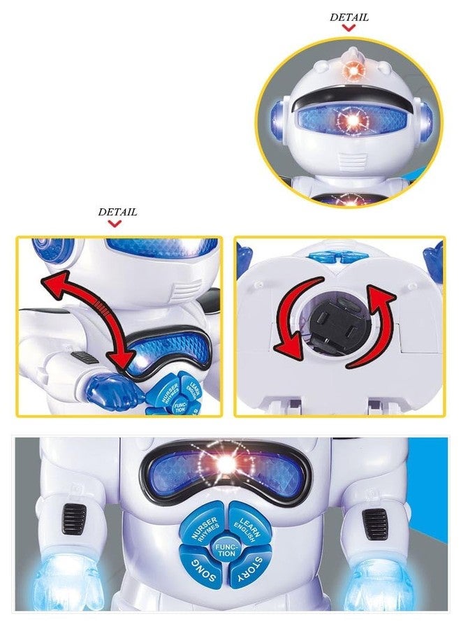Braintastic Intelligent Smart Learning Robot, 360 Degree Dancing Toy, 3D Lights & Music with Functions Like English Learning, Storytelling, Nursery Rhymes etc for 3+yrs Kids - Image 3